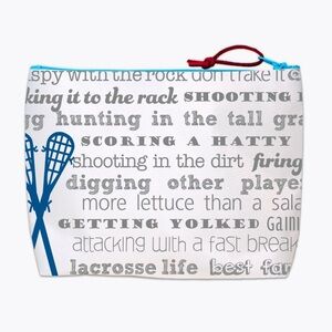 Tandem for Two Boutique Lacrosse Lax Zipper Pouch Bag NEW NWT